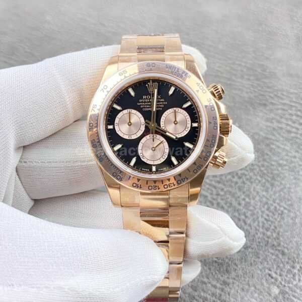 VS Factory Counterweight Rolex Daytona 126505-0001 Rose Gold Black Dial