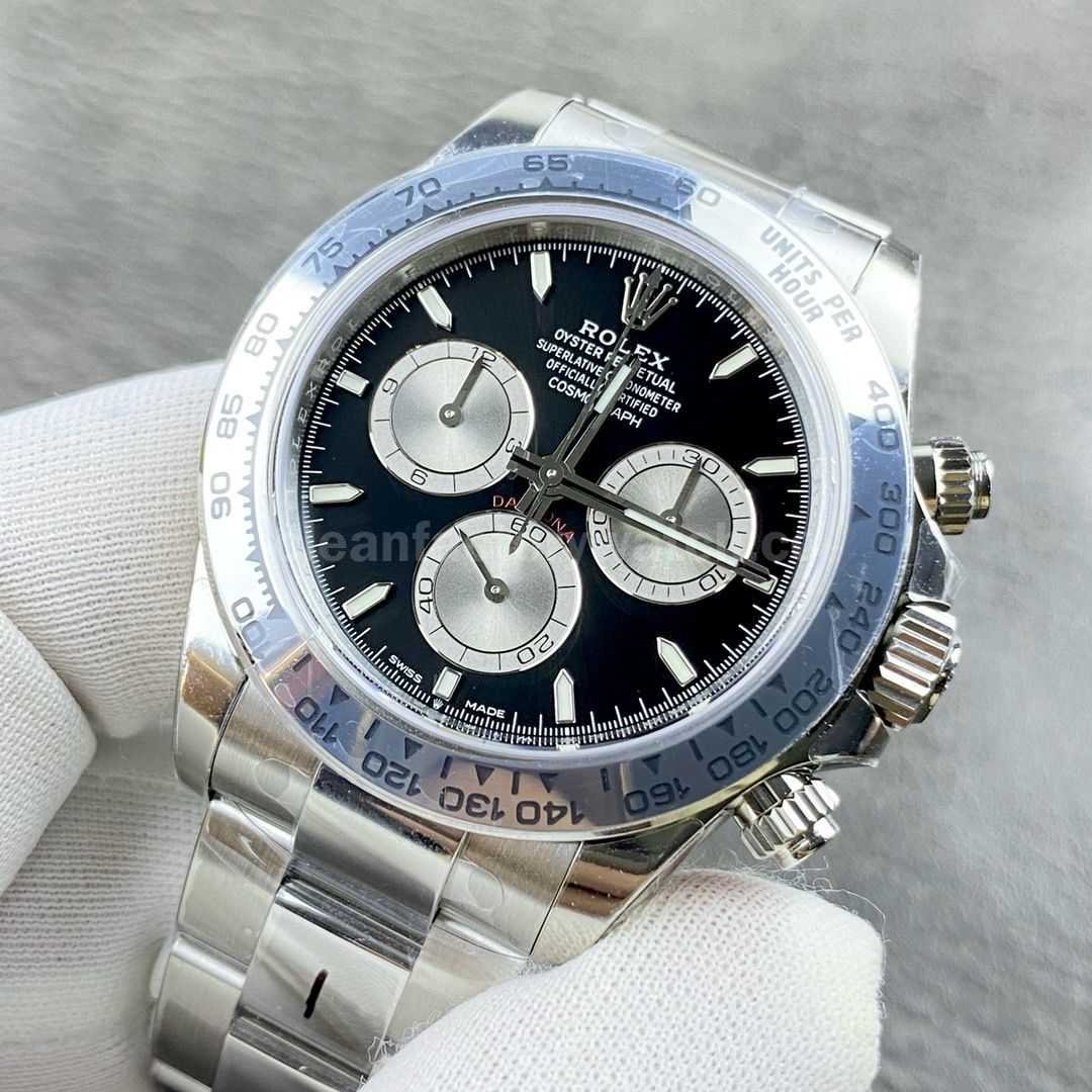 VS Factory Counterweight Rolex Daytona 126509 0001 White Gold Black Dial (10)