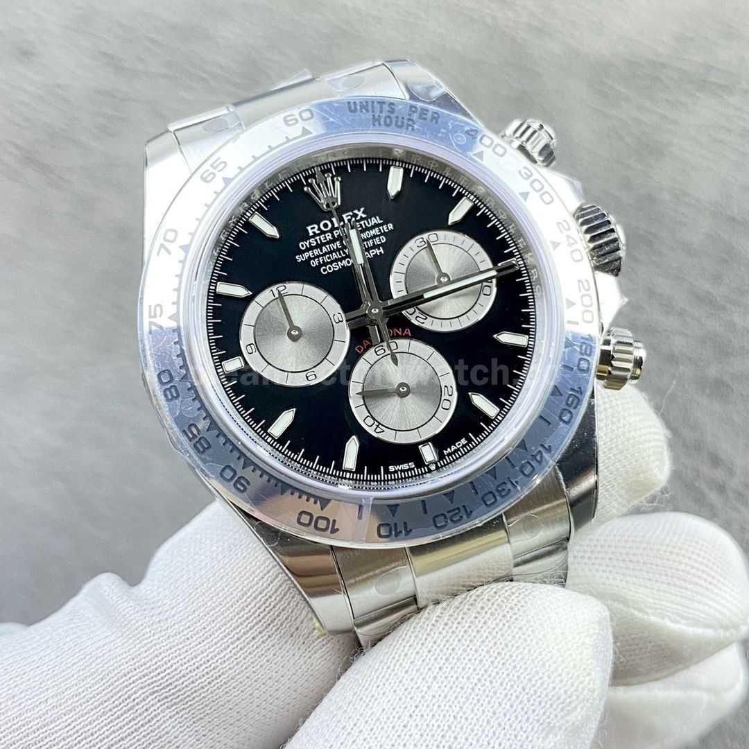 VS Factory Counterweight Rolex Daytona 126509 0001 White Gold Black Dial (11)