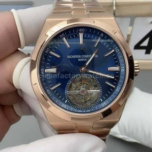 BBS Factory Vacheron Constantin Overseas Tourbillon 6000V-110R-B733 Rose Gold Blue Dial