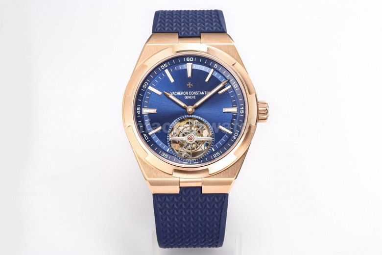 BBS Factory Vacheron Constantin Overseas Tourbillon 6000V 110R B733 Rubber Strap Rose Gold Blue Dial (3)