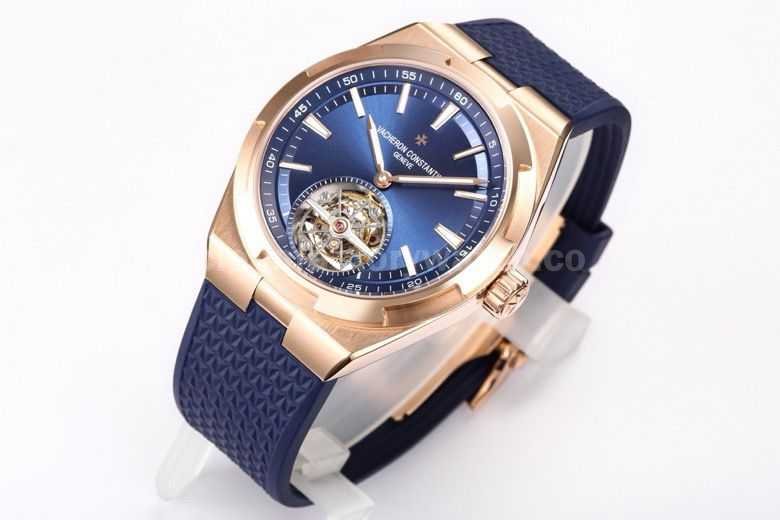 BBS Factory Vacheron Constantin Overseas Tourbillon 6000V 110R B733 Rubber Strap Rose Gold Blue Dial (7)