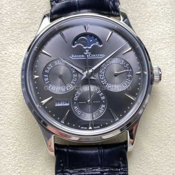 V9 Factory Jaeger-LeCoultre Master Ultra Thin Perpetual Q130354J White Gold Grey Dial