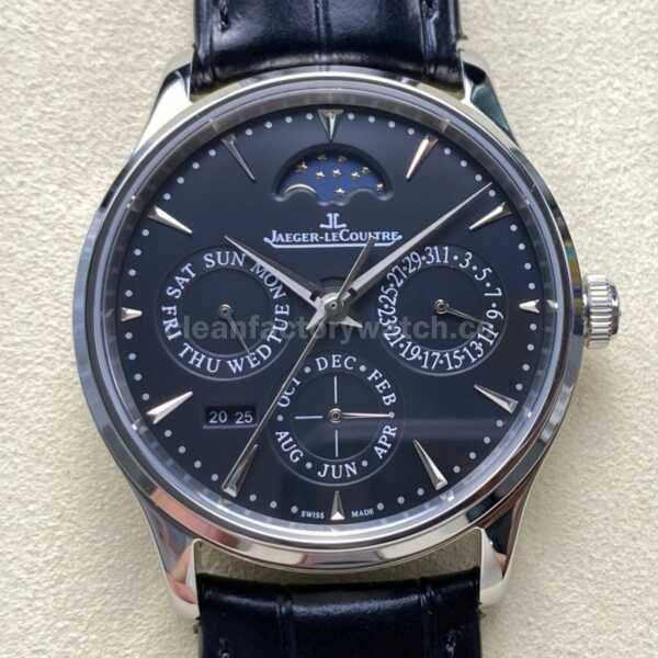 V9 Factory Jaeger-LeCoultre Master Ultra Thin Perpetual Q1308470 Black Dial