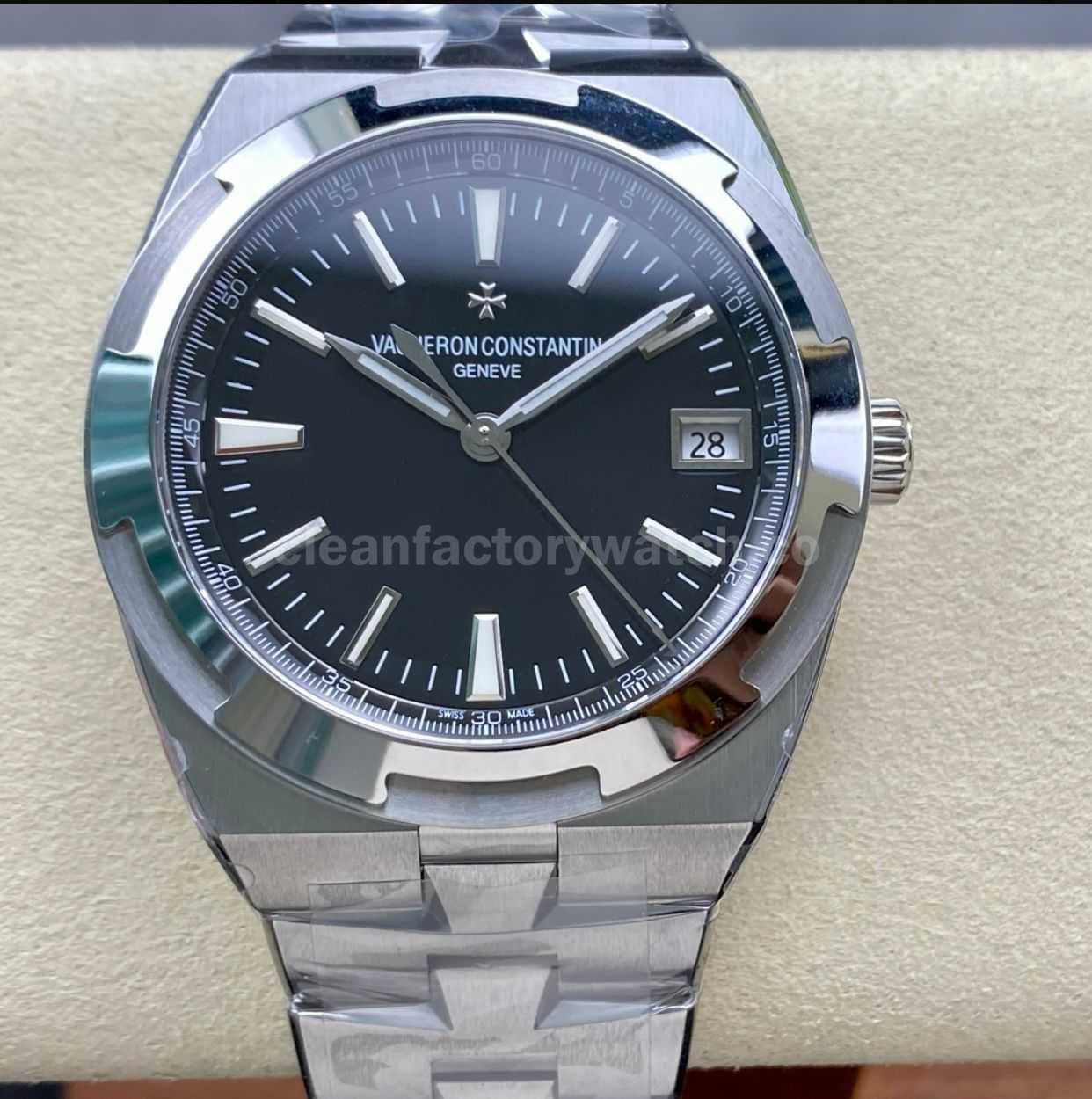 8F Factory Vacheron Constantin Overseas 4500V110A B483 41mm Full Steel Black Dial (3)