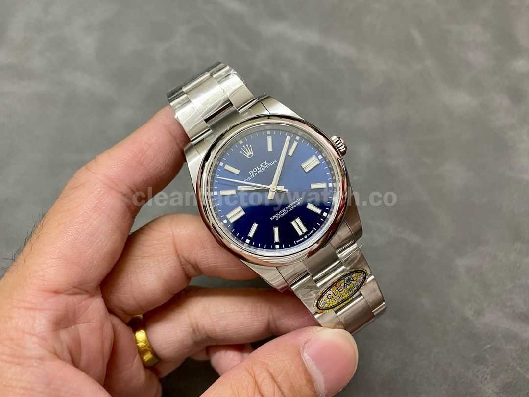 Clean Factory Rolex Oyster Perpetual 124300 0003 41mm Full 904L Blue Dial (9)