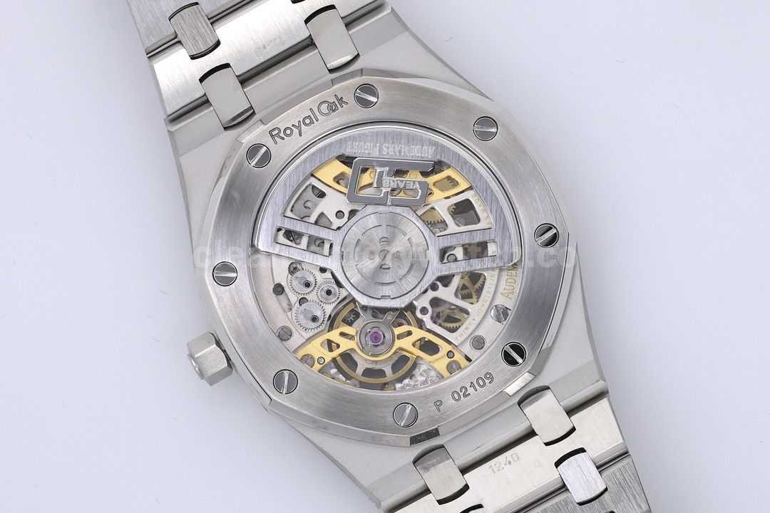 ZF Factory Audemars Piguet Royal Oak Jumbo16204BC.OO.1240BC.01 White Gold Skeletonized Dial (4)