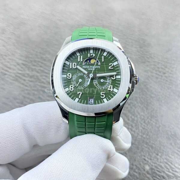 PP+ Factory Patek Philippe Aquanaut 5261 40mm Green Rubber Strap Green Dial
