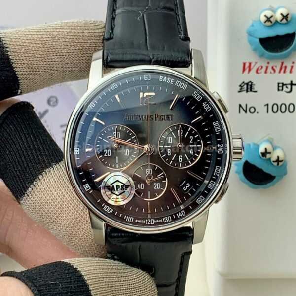 APS Factory Audemars Piguet Code 11.59 26393CR.OO.A002KB.01 41mm White Gold Canvas Strap Grey Dial