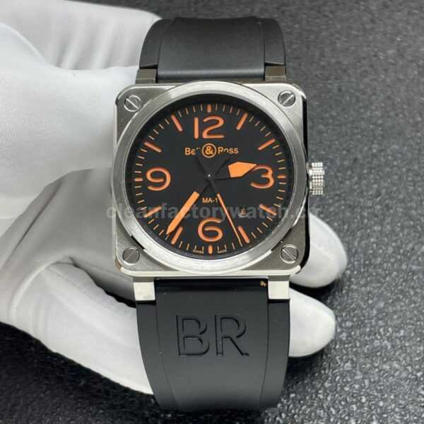 BRF Factory Bell & Ross BR 03 42mm Steel Rubber Strap Black Dial