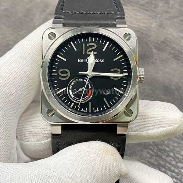 BRF Factory Bell & Ross BR 03-97 Réserve de Marche 42mm Steel Rubber Strap Black Dial