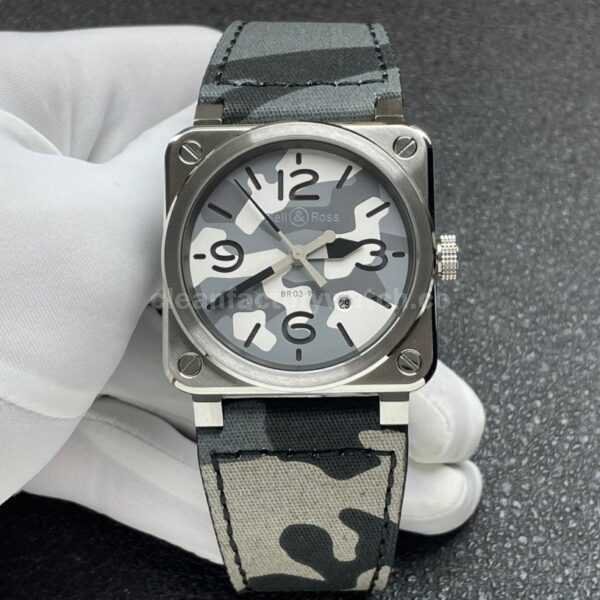 BRF Factory Bell & Ross BRS-CK-ST-SCA 42mm Steel Canvas Strap Green Dial