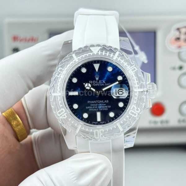 ER Factory Rolex Submariner Phantom Lab 116610 40mm Frosted polycarbonate PMMA Starry Night Dial