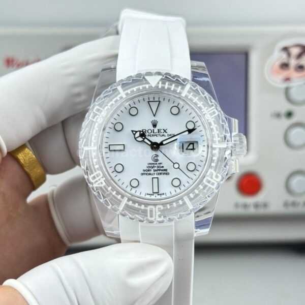 ER Factory Rolex Submariner Phantom Lab 116610 40mm Frosted polycarbonate PMMA White Dial