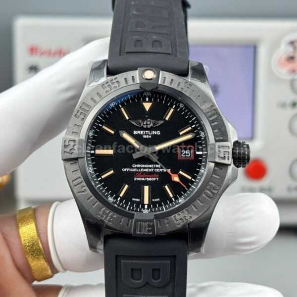 GF Factory Breitling Avenger Blackbird V17311101B1W1 44mm Titanium Rubber Strap Black Dial