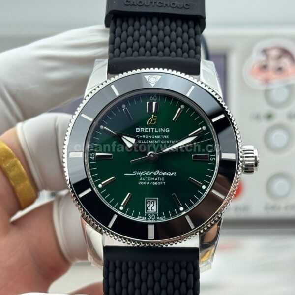 GF Factory Breitling Superocean Heritage B31 AB3111361L1A1 42mm Steel Rubber Strap Green Dial