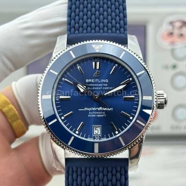 GF Factory Breitling Superocean Heritage ll AB2010 42mm Steel Rubber Strap Blue Dial