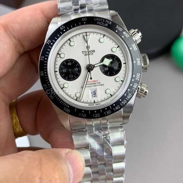 M+ Factory Tudor Panda Black Bay Chrono 79360N-0002 41mm Jubilee White Dial