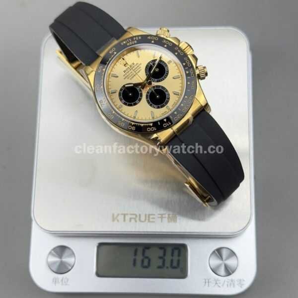 N+ Factory Counterweight Rolex Daytona 126518LN-0012 Yellow Gold Oysterflex Champagne Dial