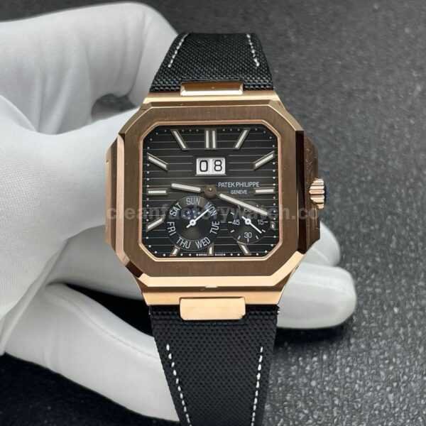 P1 Factory Patek Philippe Cubitus 5822 45mm Rose Gold Textile Strap Grey Dial