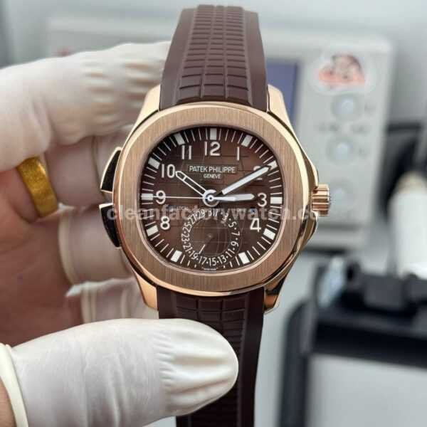 PP Factory Patek Philippe Aquanaut 5164R-001 40.8mm Rose Gold Rubber Strap Brown Dial