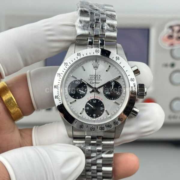SN Factory Rolex Daytona Vintage Cartier 37mm Full Steel White Dial