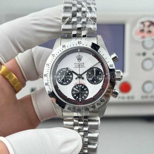 SN Factory Rolex Daytona Vintage Paul Newman 6239 37mm Full Steel White Dial
