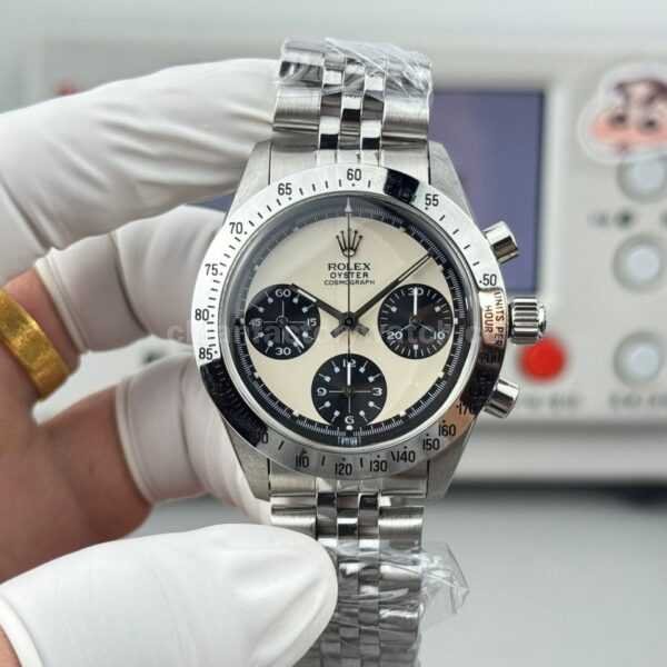 SN Factory Rolex Daytona Vintage Paul Newman 6262 37mm Full Steel White Dial