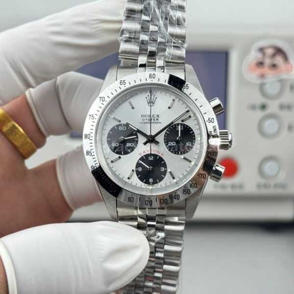 SN Factory Rolex Daytona Vintage Paul Newman 6265 37mm Full Steel White Dial