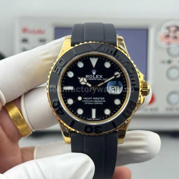 FH Factory Counterweight Rolex Yacht-Master 226658-0001 42mm Yellow Gold Oysterflex Black Dial