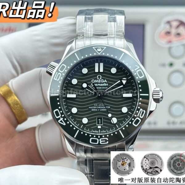 OR Factory Omega Seamaster Diver 300M 210.30.42.20.10.001 42mm Steel Green Dial