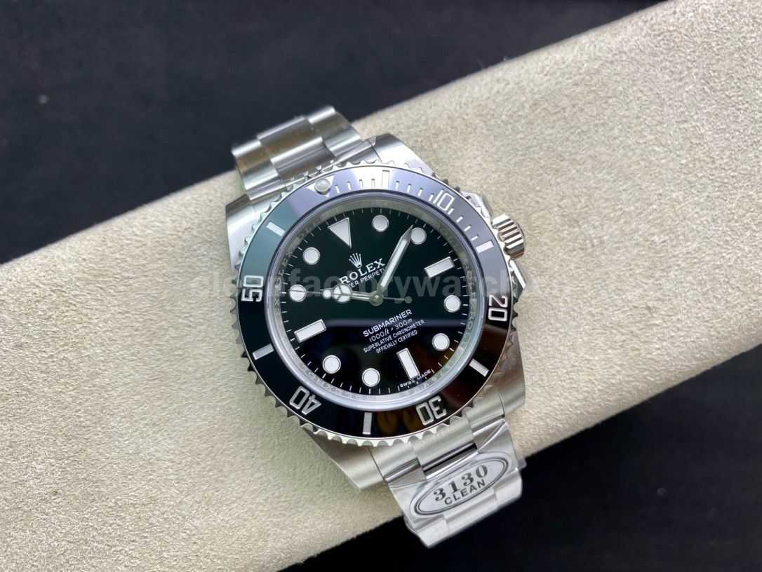 submariner replica watch close up detail