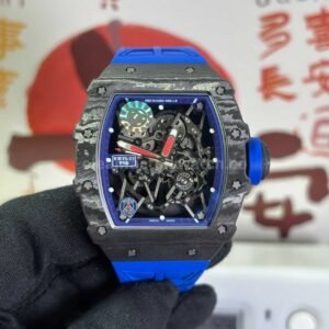 ZF Factory Richard Mille RM 35-01 PSG black carbon fiber blue rubber strap replica watch