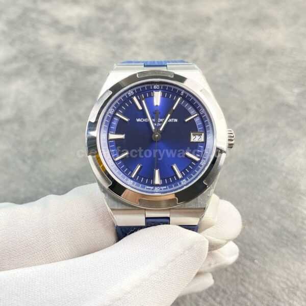 8F Factory Vacheron Constantin Overseas 4500V/110A-B128 41mm blue rubber strap blue dial replica watch