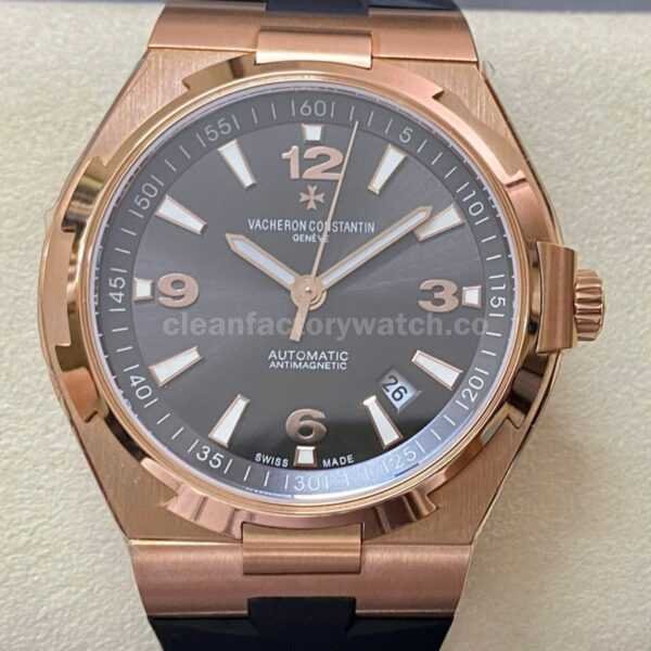 8F Factory Vacheron Constantin Overseas 47040/000R-9666 42mm rubber strap Arabic numerals brown dial replica watch