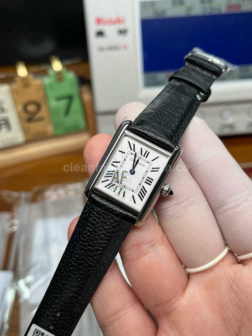 Cartier Tank replica rectangular case Roman numerals QC guide