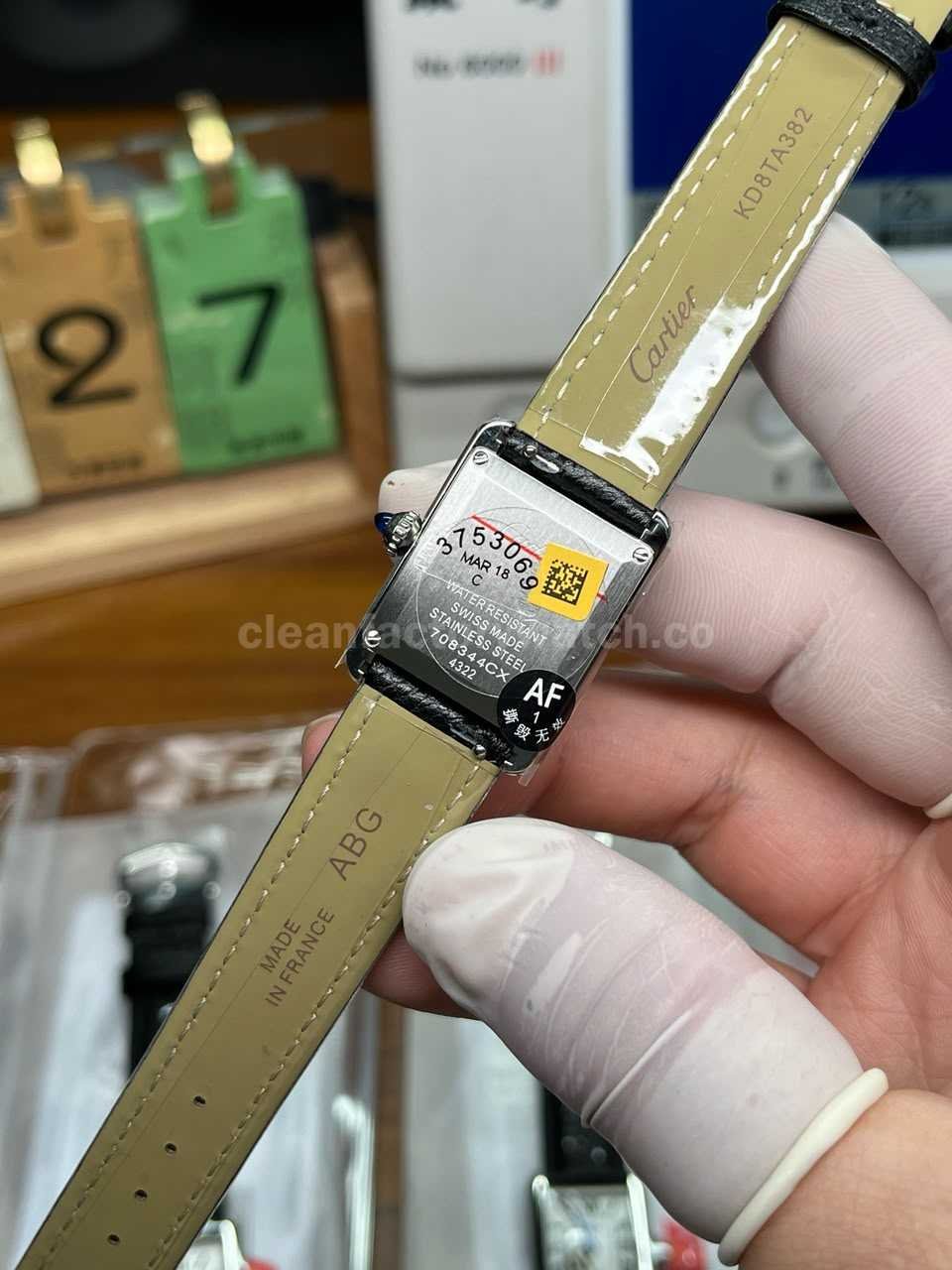AF Factory Cartier Tank replica leather strap comparison