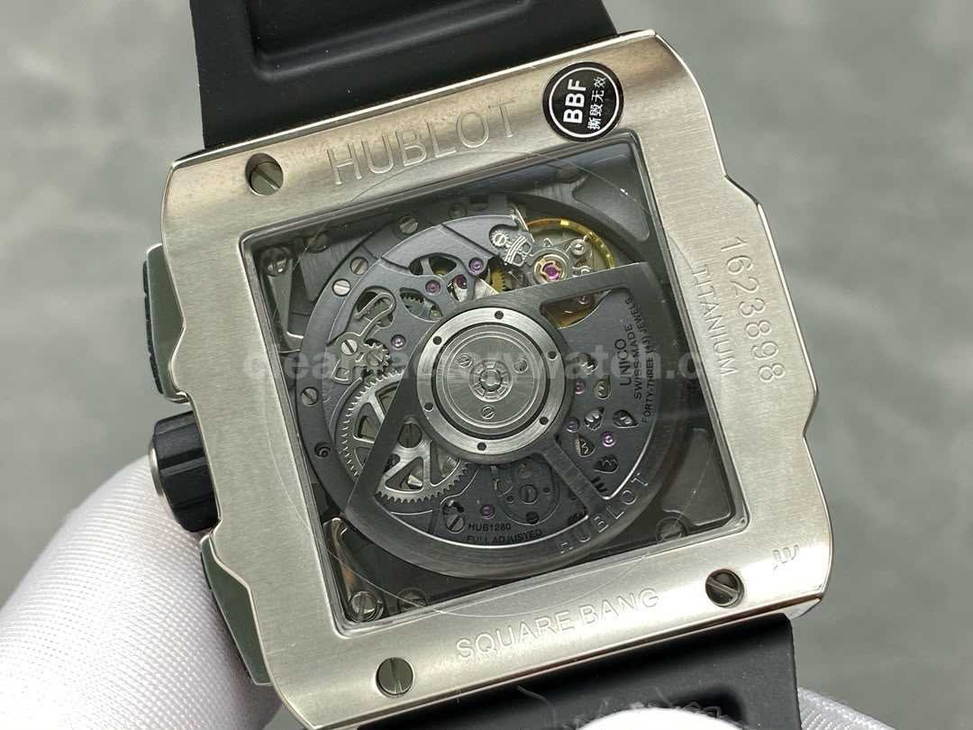 HB Factory Hublot Square Bang replica case thickness comparison
