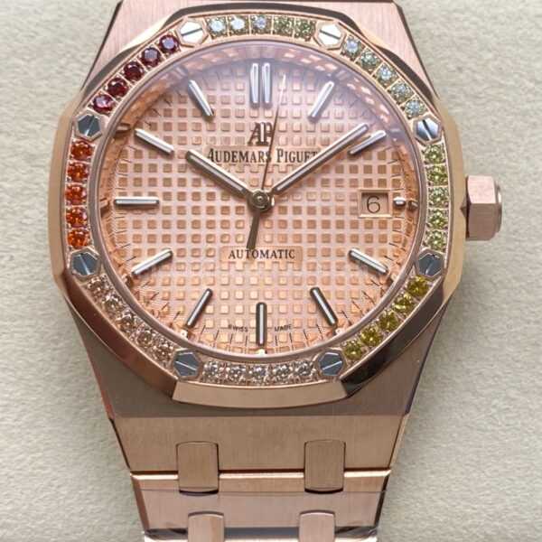 IPF Factory Audemars Piguet Royal Oak 15451OR.YY.1256OR.01 rainbow bezel replica