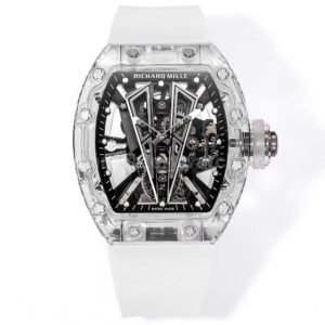 MS Factory Richard Mille RM 27-03 replica with transparent case and white rubber strap